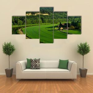 The Mountain Pfaffenstein - Nature 5 Panel Canvas Art Wall Decor