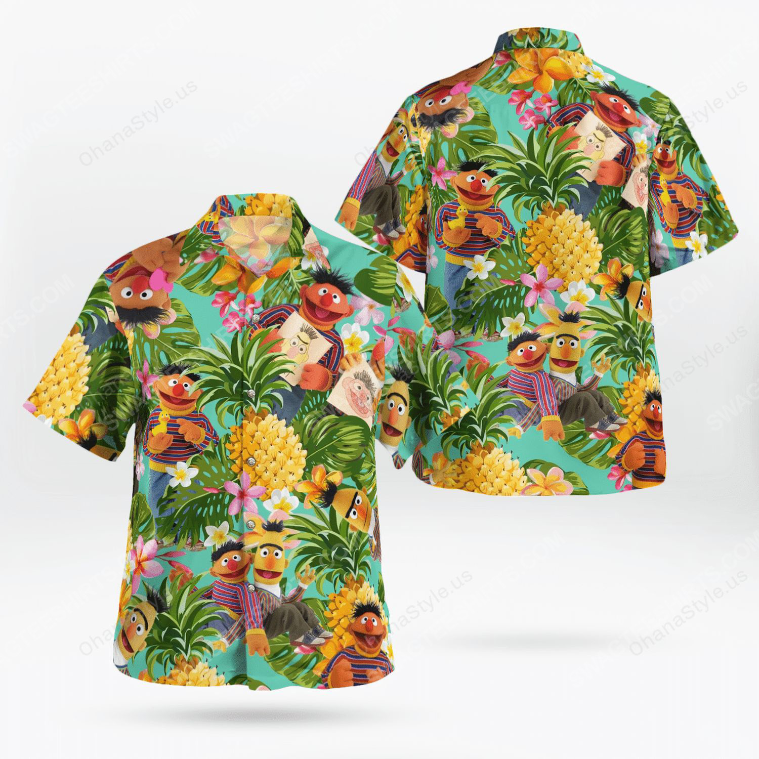 The Muppet Show Bert And Ernie Hawaiian Shirt The Muppet Show Bert And Ernie Hawaiian Shirt
