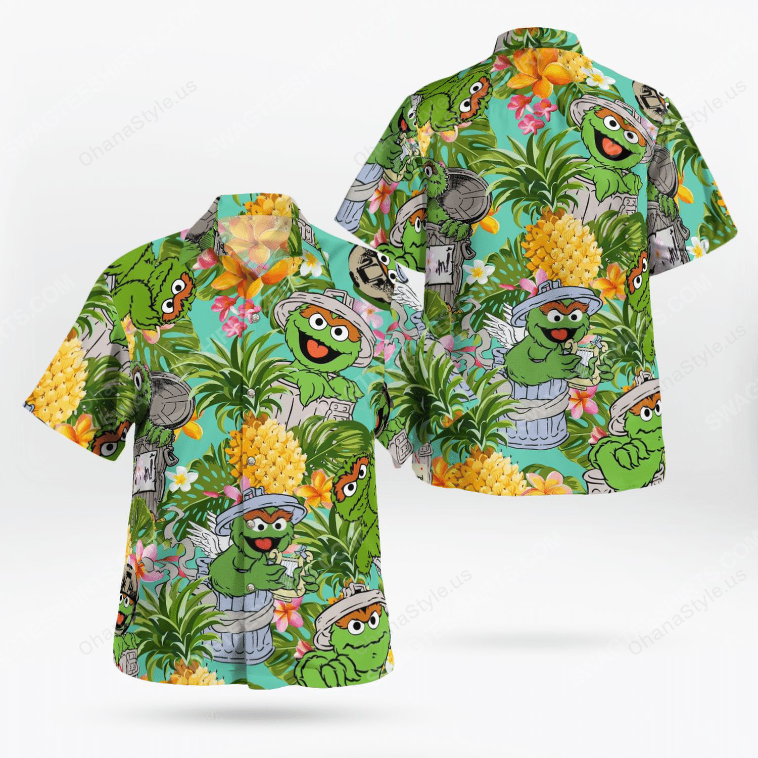 The Muppet Show Oscar The Grouch Hawaiian Shirt The Muppet Show Oscar The Grouch Hawaiian Shirt