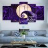 The Nightmare Before Christmas 2 - Cartoon 5 Panel Canvas Art Wall Decor
