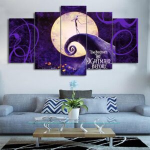 The Nightmare Before Christmas 2 - Cartoon 5 Panel Canvas Art Wall Decor