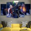 The Nightmare Before Christmas Jack Skellington 07 - Halloween Movie 5 Panel Canvas Art Wall Decor