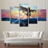 The Ocean Angel - Abstract 5 Panel Canvas Art Wall Decor