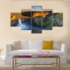 The Palouse Falls In Washington - Nature 5 Panel Canvas Art Wall Decor