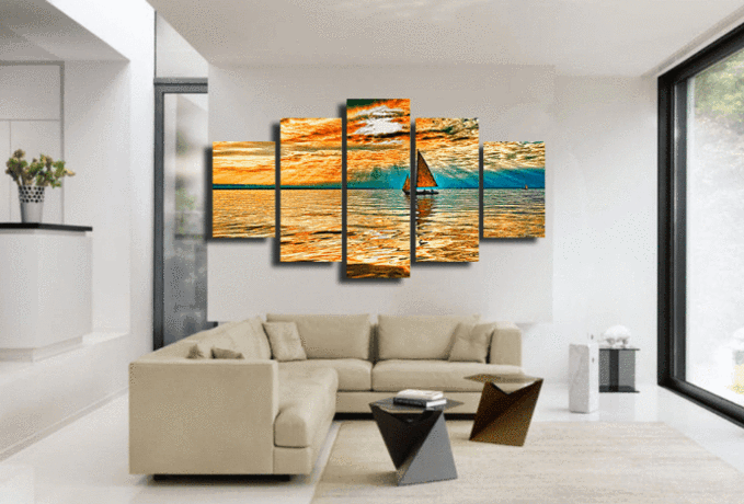 The Pelorus - Boat - Nature And Ocean 5 Panel Canvas Art Wall Decor The Pelorus - Boat - Nature And Ocean 5 Panel Canvas Art Wall Decor