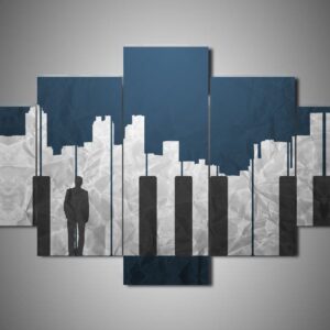 The Pianist 1 - Movie 5 Panel Canvas Art Wall Decor
