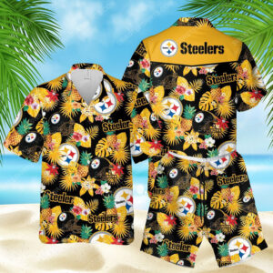 The Pittsburgh Steelers Full Printed Hawaiian Shirt
