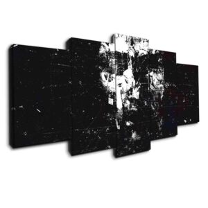 The Portrait Of Christ - Abstract 5 Panel Canvas Art Wall Decor