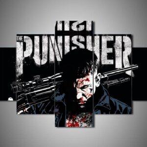 The Punisher 2 - Movie 5 Panel Canvas Art Wall Decor