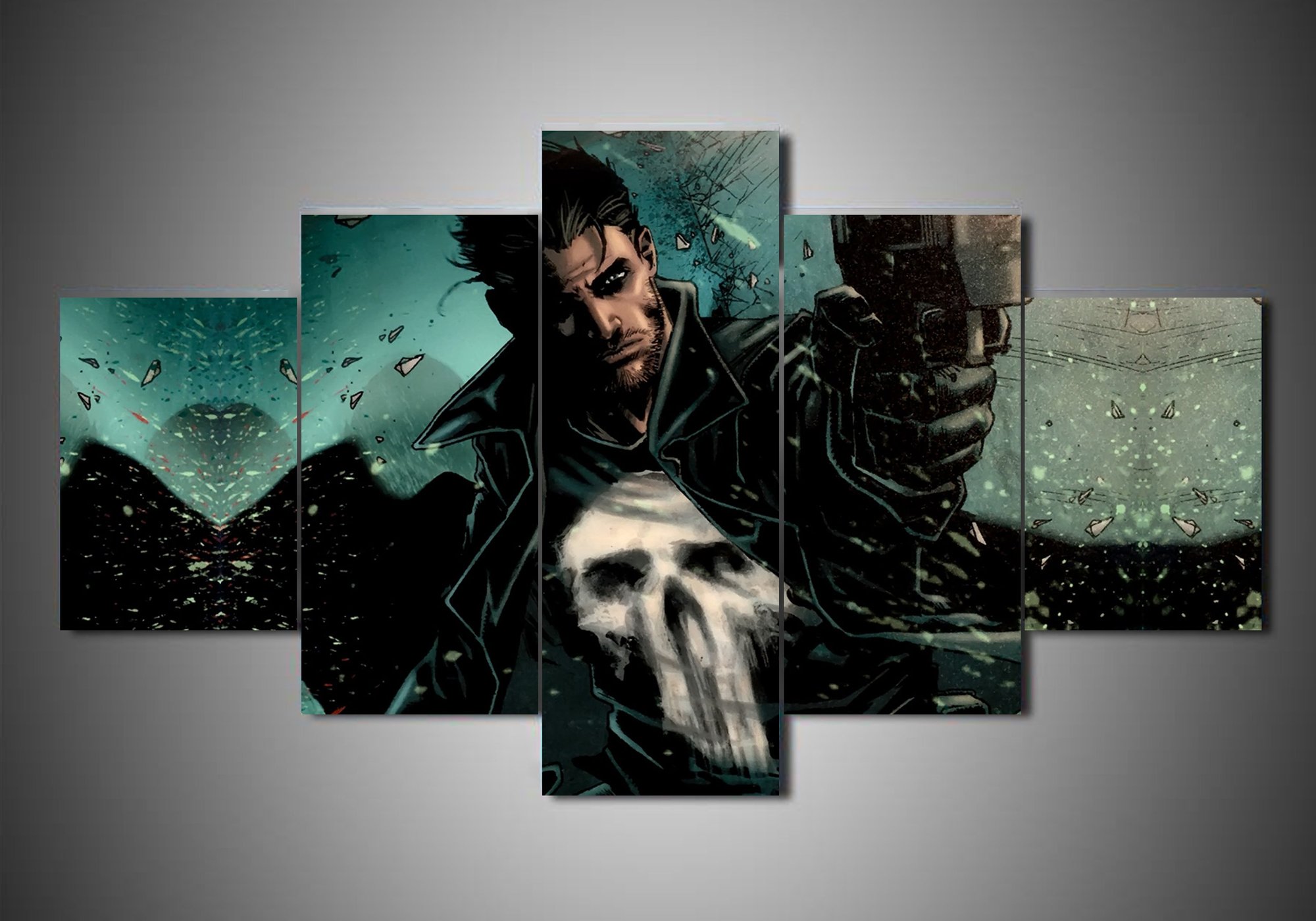 The Punisher 5 - Movie 5 Panel Canvas Art Wall Decor The Punisher 5 - Movie 5 Panel Canvas Art Wall Decor