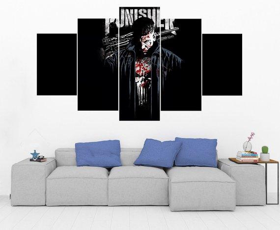 The Punisher 6 - Movie 5 Panel Canvas Art Wall Decor The Punisher 6 - Movie 5 Panel Canvas Art Wall Decor