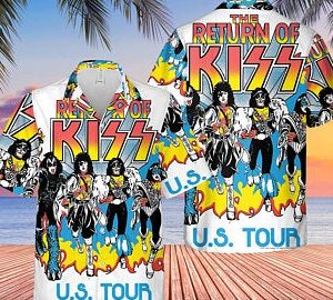 The Return Of Kiss Us Tour Rock Band Hawaiian Shirt