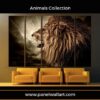 The Roar Of A Lion - Animal 5 Panel Canvas Art Wall Decor
