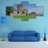 The Ruins Of Flint Castle - Nature 5 Panel Canvas Art Wall Decor