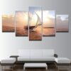 The Sailboat Seaview - Space 5 Panel Canvas Art Wall Decor