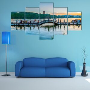 The Scenery Of Hangzhou West Lake - Nature 5 Panel Canvas Art Wall Decor
