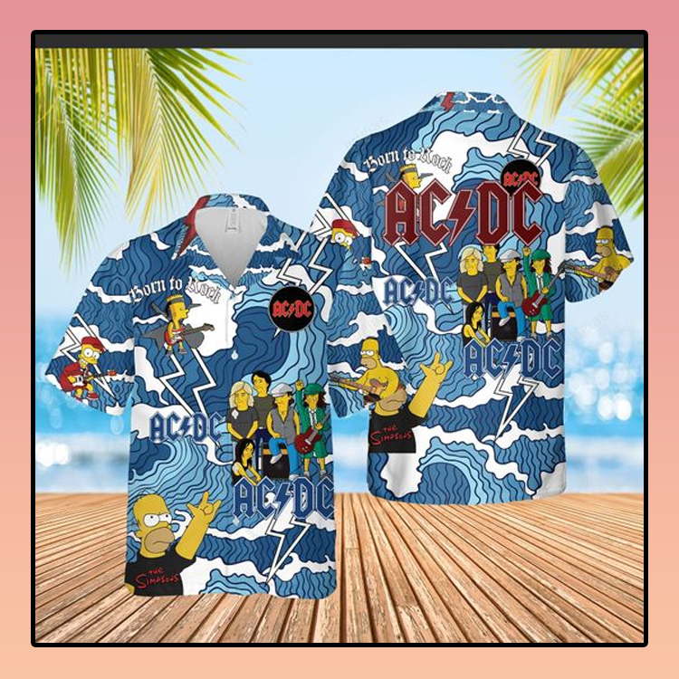 The Simpson Acdc Hawaiian Shirt The Simpson Acdc Hawaiian Shirt
