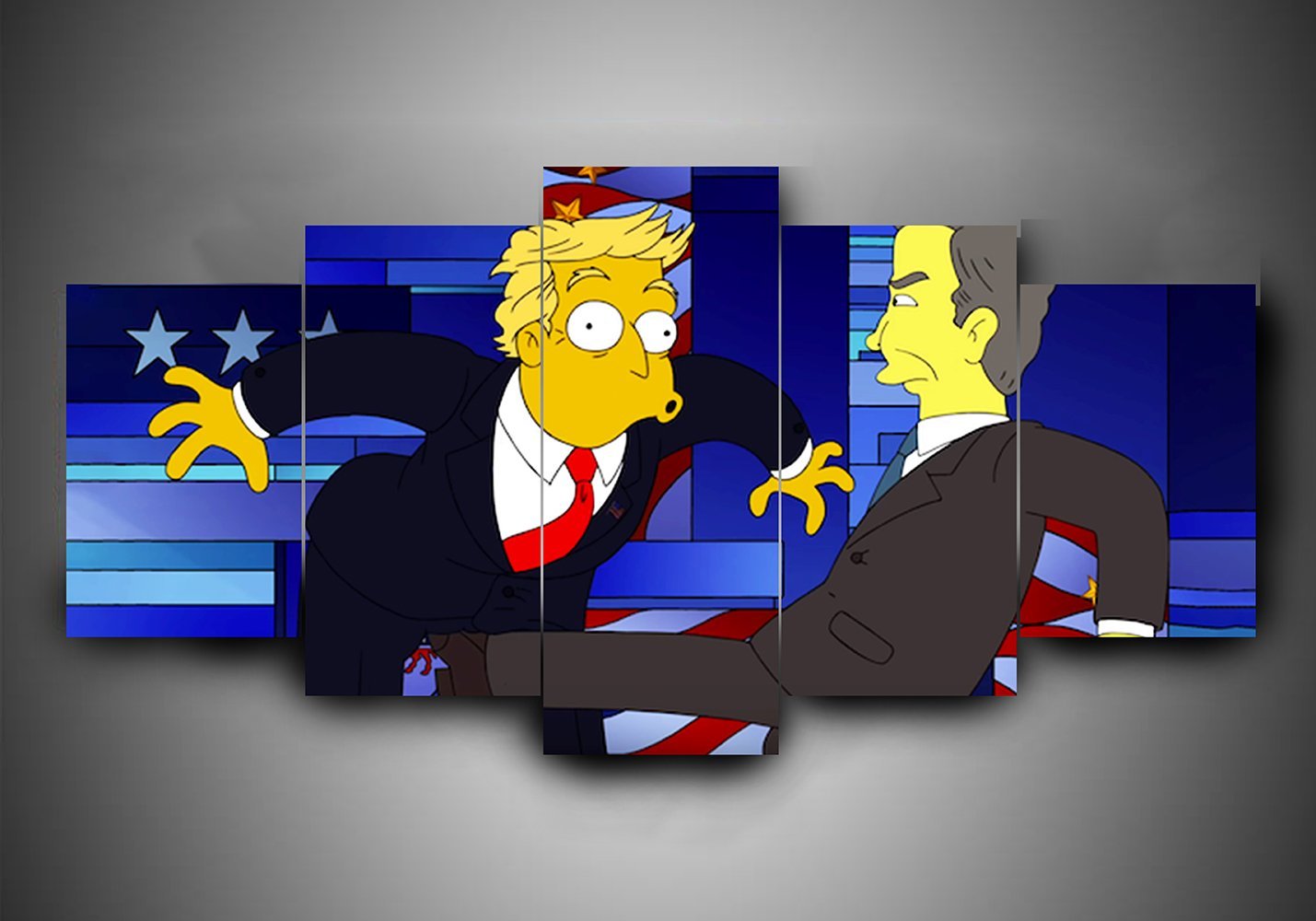 The Simpsons 1 - Cartoon 5 Panel Canvas Art Wall Decor The Simpsons 1 - Cartoon 5 Panel Canvas Art Wall Decor