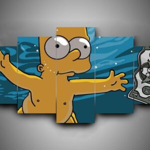 The Simpsons 2 - Cartoon 5 Panel Canvas Art Wall Decor