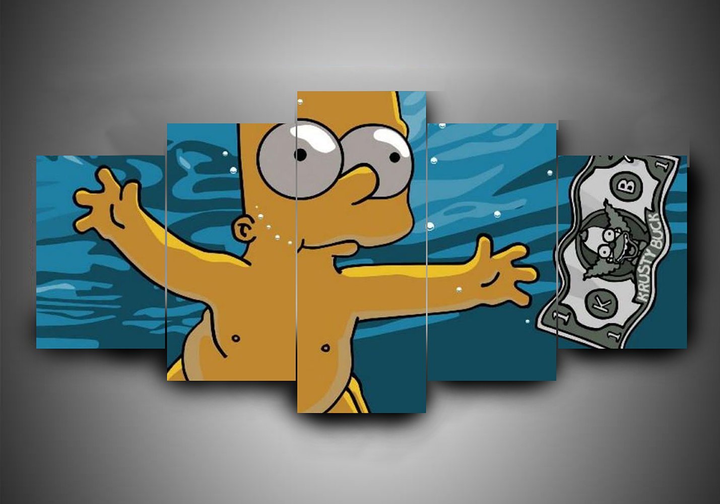 The Simpsons 2 - Cartoon 5 Panel Canvas Art Wall Decor The Simpsons 2 - Cartoon 5 Panel Canvas Art Wall Decor
