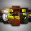The Simpsons 5 - Cartoon 5 Panel Canvas Art Wall Decor