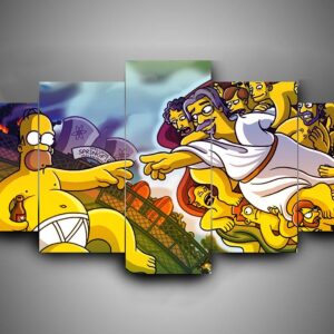 The Simpsons 6 - Cartoon 5 Panel Canvas Art Wall Decor