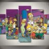The Simpsons - Cartoon 5 Panel Canvas Art Wall Decor