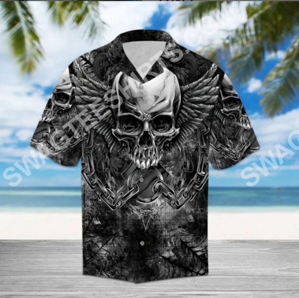 The Skull And Wings All Over Printed Hawaiian Shirt The Skull And Wings All Over Printed Hawaiian Shirt