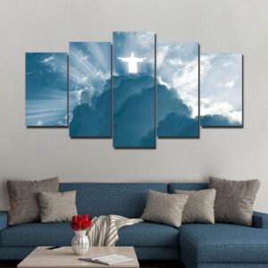 The Son of the Cloud - Religion 5 Panel Canvas Art Wall Decor