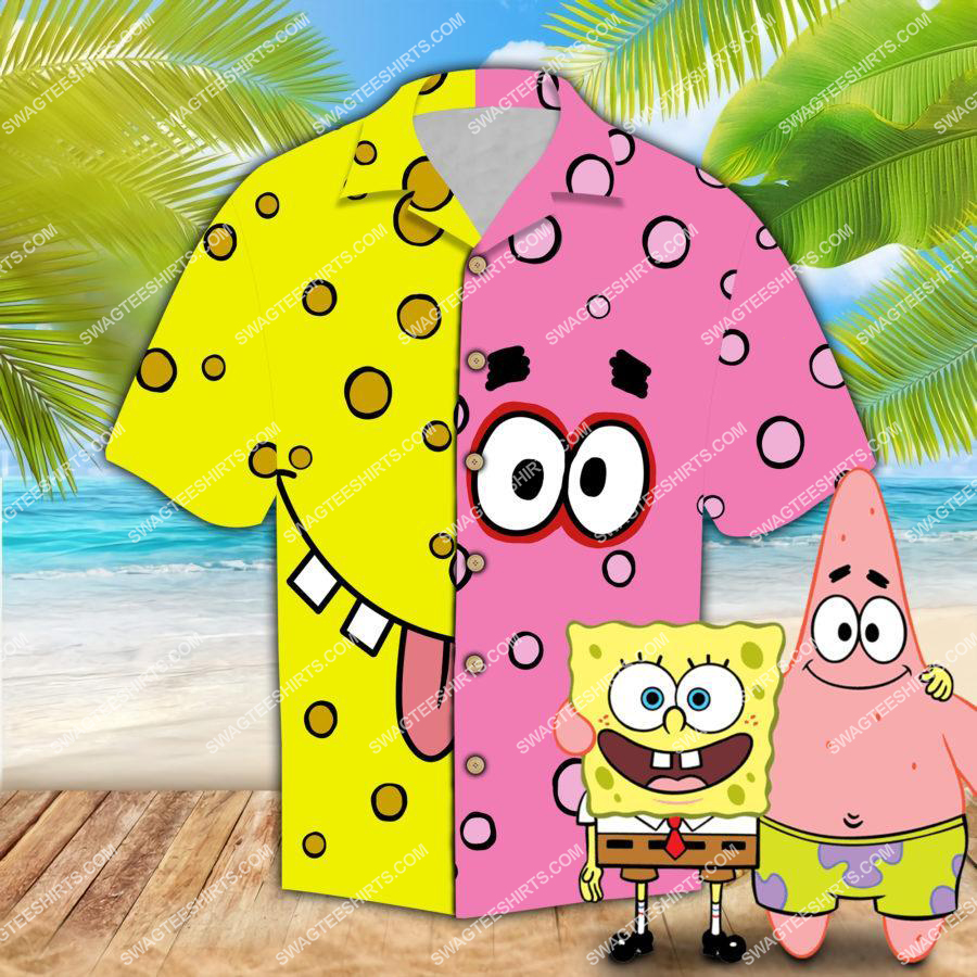 The Spongebob Squarepants All Over Print Hawaiian Shirt The Spongebob Squarepants All Over Print Hawaiian Shirt