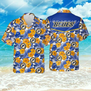 The St Louis Blues Hockey Team All Over Print Hawaiian Shirt