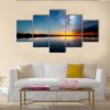 The Starry Sky And Milky Way - Nature 5 Panel Canvas Art Wall Decor