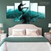 The Surfing Man - Sport 5 Panel Canvas Art Wall Decor