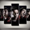 The Team Of Lionel Messi - Sport 5 Panel Canvas Art Wall Decor