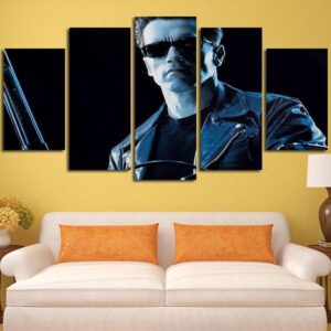 The Terminator | Arnold Schwarzenegger 1 - Movie 5 Panel Canvas Art Wall Decor