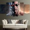 The Terminator | Arnold Schwarzenegger 3 - Movie 5 Panel Canvas Art Wall Decor