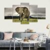 The Titan - Animal 5 Panel Canvas Art Wall Decor
