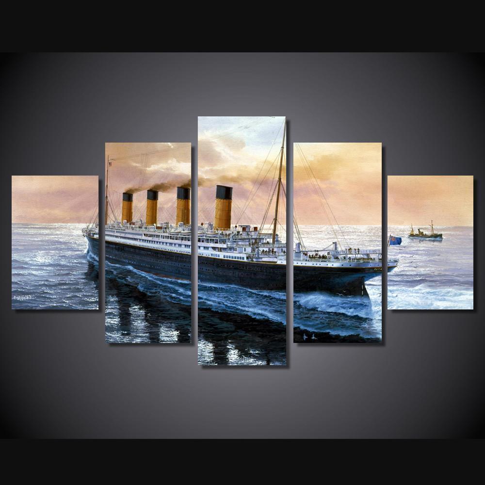 The Titanic Movie - 5 Panel Canvas Art Wall Decor The Titanic Movie - 5 Panel Canvas Art Wall Decor
