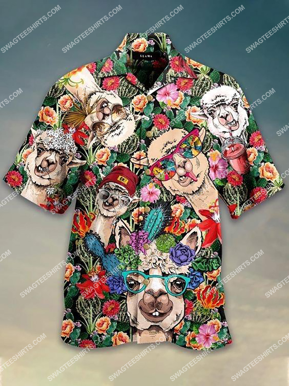 The Tropical Llama Lover All Over Printed Hawaiian Shirt The Tropical Llama Lover All Over Printed Hawaiian Shirt