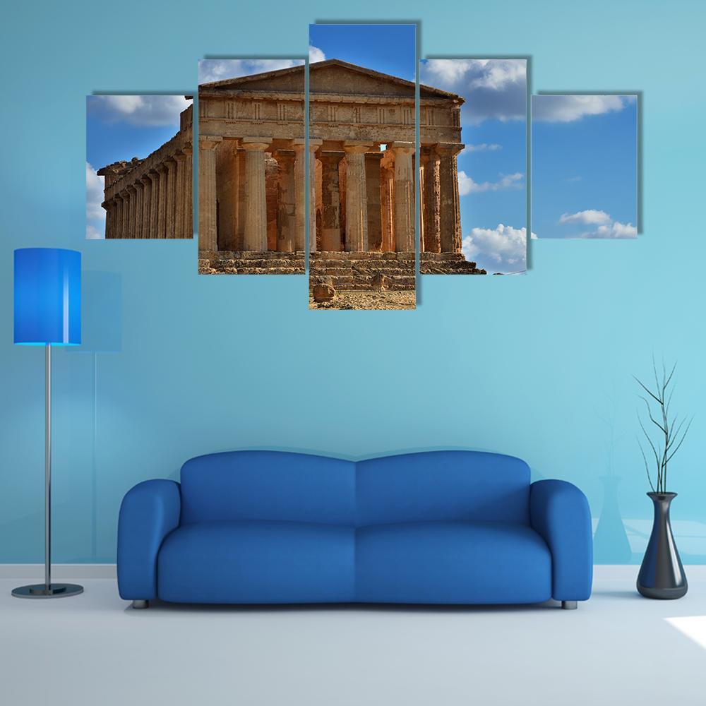 The Valley Of The Temples In Sicily - Nature 5 Panel Canvas Art Wall Decor The Valley Of The Temples In Sicily - Nature 5 Panel Canvas Art Wall Decor
