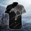 The Viking Warrior Raven All Over Printed Hawaiian Shirt