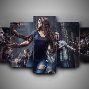 The Walking Dead 1 - Music 5 Panel Canvas Art Wall Decor