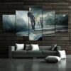 The Walking Dead Rick Grimes 1 - Movie 5 Panel Canvas Art Wall Decor