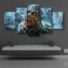 The Walking Dead Zombies - Movie 5 Panel Canvas Art Wall Decor