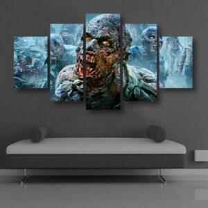 The Walking Dead Zombies - Movie 5 Panel Canvas Art Wall Decor