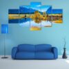 The Water Of Fantastic Abraham Lake In Rocky Mountains - Nature 5 Panel Canvas Art Wall Decor