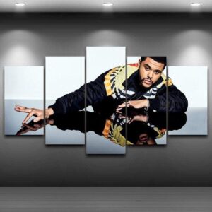 The Weeknd Rock Singer - Famous Person 5 Panel Canvas Art Wall Decor