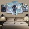 The Witcher 3 Geralt Poster Gaming - 5 Panel Canvas Art Wall Decor