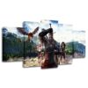 The Witcher 3: Wild Hunt 1 - Gaming 5 Panel Canvas Art Wall Decor