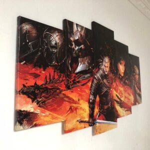 The Witcher 3: Wild Hunt - Gaming 5 Panel Canvas Art Wall Decor
